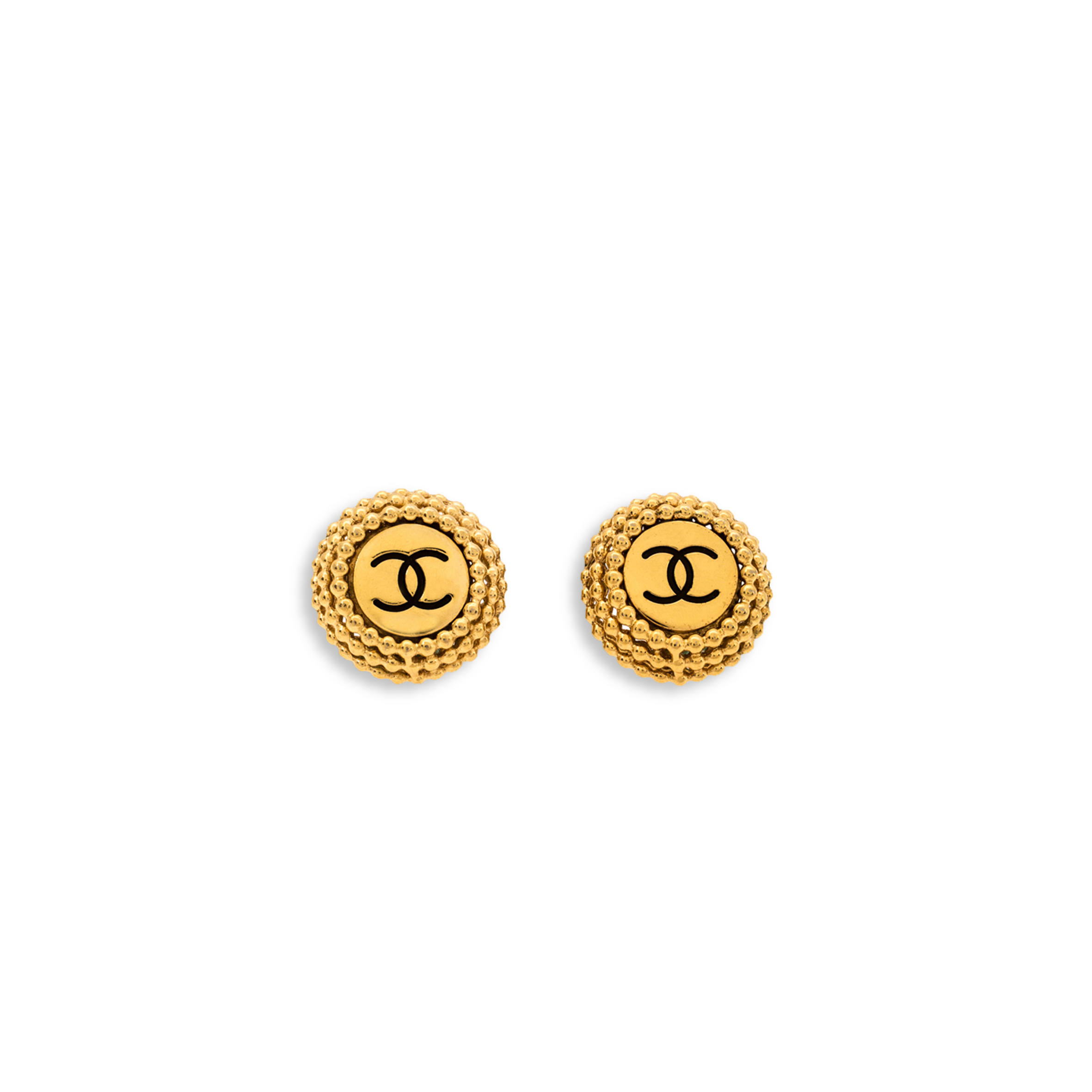 CHANEL CC ROUND EARRINGS